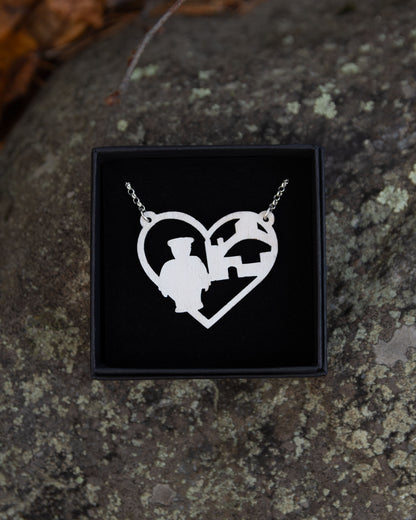 Oulu LOVE -vanerikaulakoru lumi